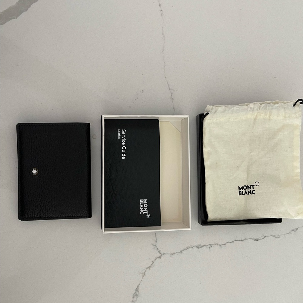 Brand New Mont Blanc Black Wallet with ID Holder